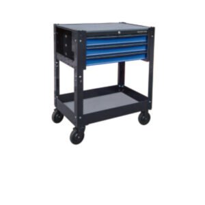 87446-3B-KB - 3 Drawer Tool Trolley – Blue & Black