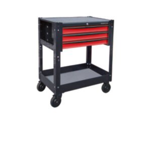 87446-3B-KR - 3 Drawer Tool Trolley – Red