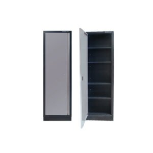87D11-02A-KG - Tall Cabinet – Black and Gray Durable Storage Solution