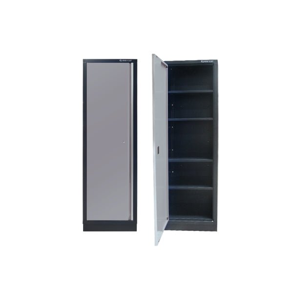 87D11-02A-KG - Tall Cabinet – Black and Gray Durable Storage Solution