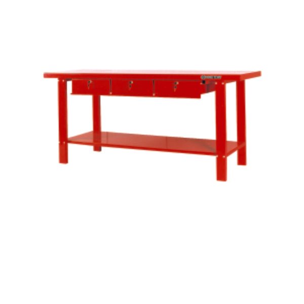 87E01P91A - Workbench with 3 Drawers – 2000mm Red