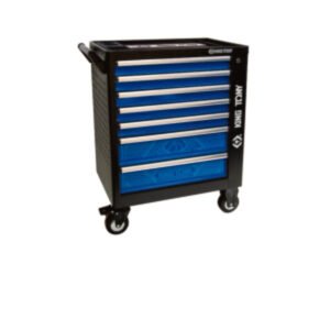 87G35-7B-KB - 7 Drawer Tool Trolley with Side Cabinet – Heavy-Duty Storage Solution