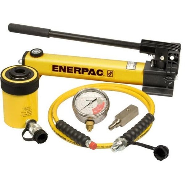 SCH202H 215 kN, 49 mm Stroke, Hollow Hydraulic Cylinder and Hand Pump Set