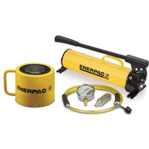 SCL1002H 100 Ton 2.25 in Stroke, Low Height Hydraulic Cylinder and Hand Pump Set