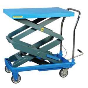 HM4011 - 300kg Manual Hydraulic Lifting Table Cart | 48" Heavy-Duty Mobile Lift Table